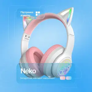Беспроводные наушники Proove Kids Neko (APP) Blue/Pink (HPNK0001AP26)
