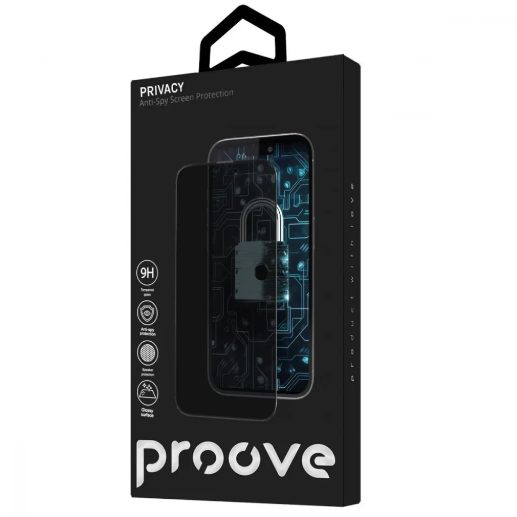 Защитное стекло Proove Privacy iPhone 13 Pro Max/14 Plus Black, PGPPRI14PL01