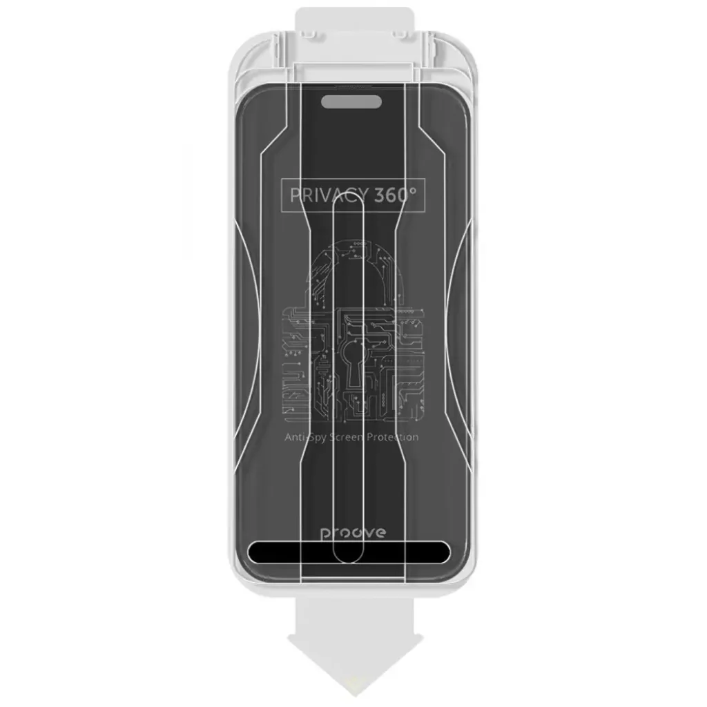 Защитное стекло Proove Privacy 360 Installation Box iPhone 16 Pro Black