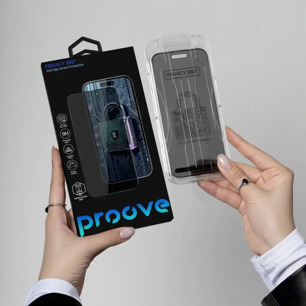 Защитное стекло Proove Privacy 360 Installation Box iPhone 16 Pro Black