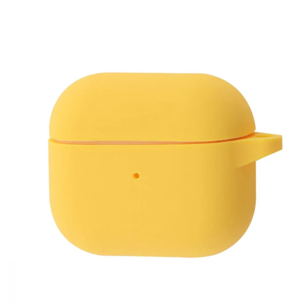 Чохол Silicone Case New with Clip for AirPods 4 Yellow