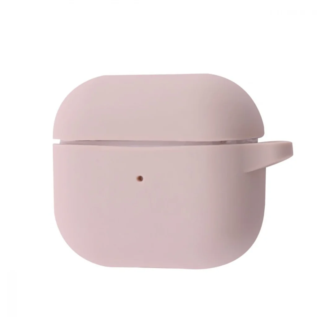 Чохол Silicone Case New with Clip for AirPods 3 Pink Sand