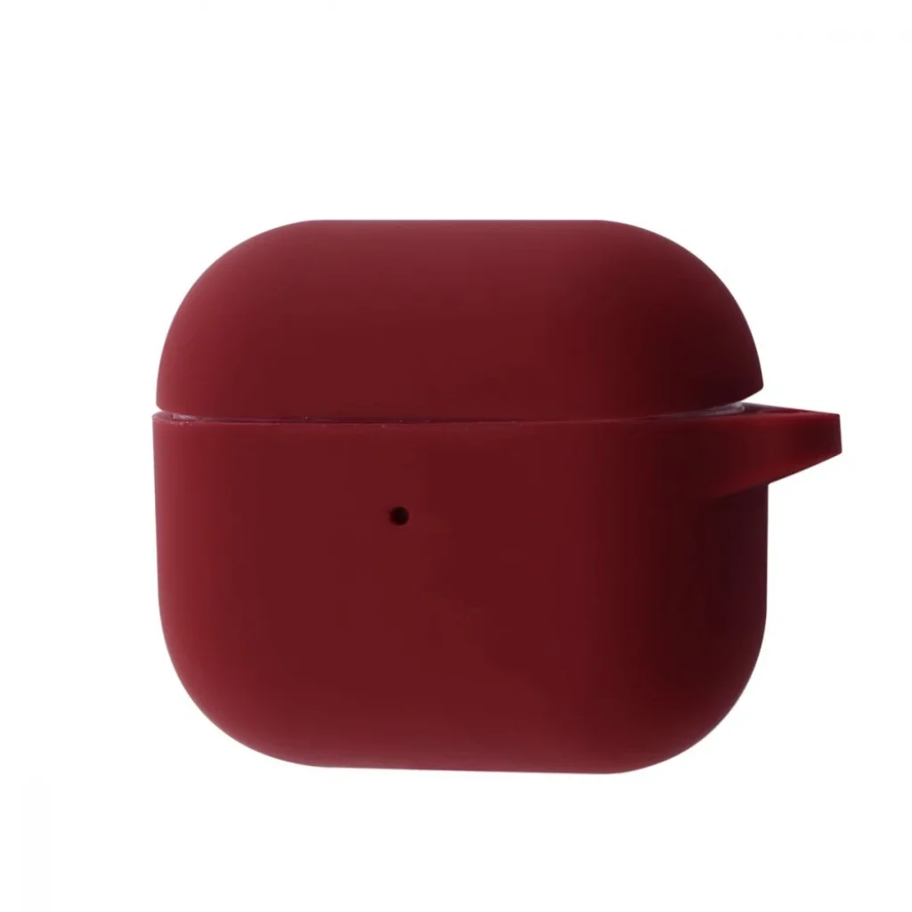 Чохол Silicone Case New with Clip for AirPods 4 Bordo