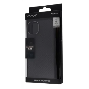 Чохол WAVE Premium Carbon Slim with Magnetic Ring iPhone 15 Plus Black