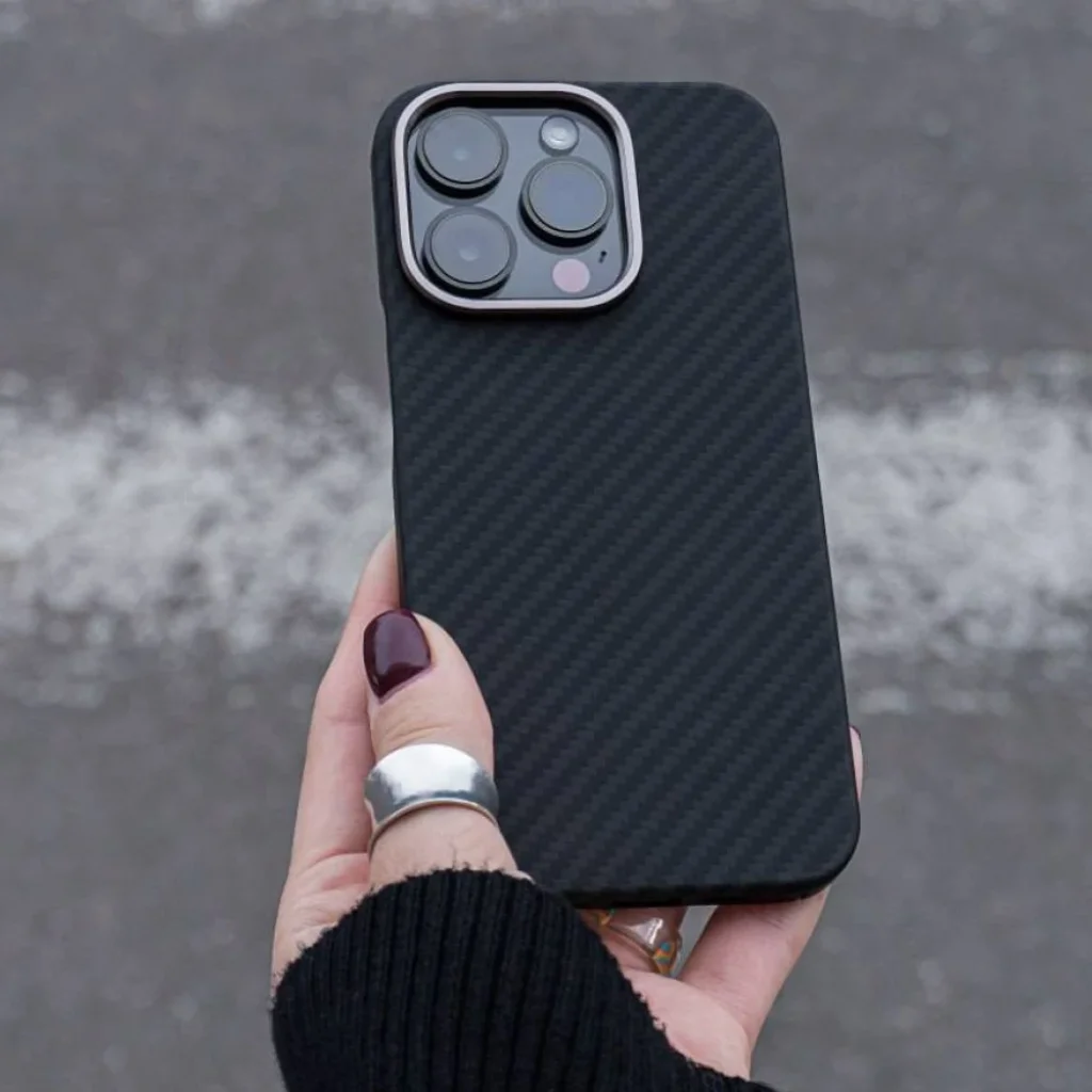 Чохол WAVE Premium Carbon Slim with Magnetic Ring iPhone 15 Plus Black