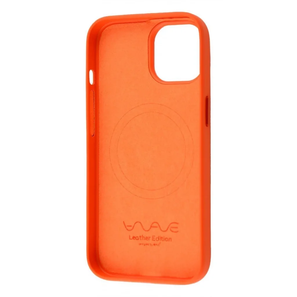 Чехол WAVE Premium Leather Edition Case with MagSafe iPhone 15 Midnight