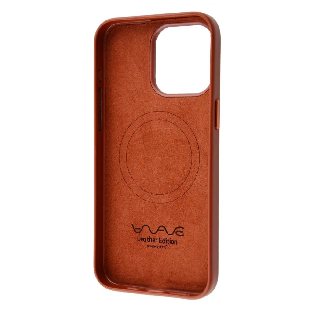 Чохол WAVE Premium Leather Edition Case with MagSafe iPhone 15 Pro Max Ink