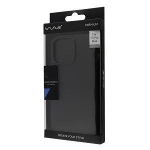 Чехол WAVE Premium Leather Edition Case with MagSafe iPhone 15 Pro Max Midnight