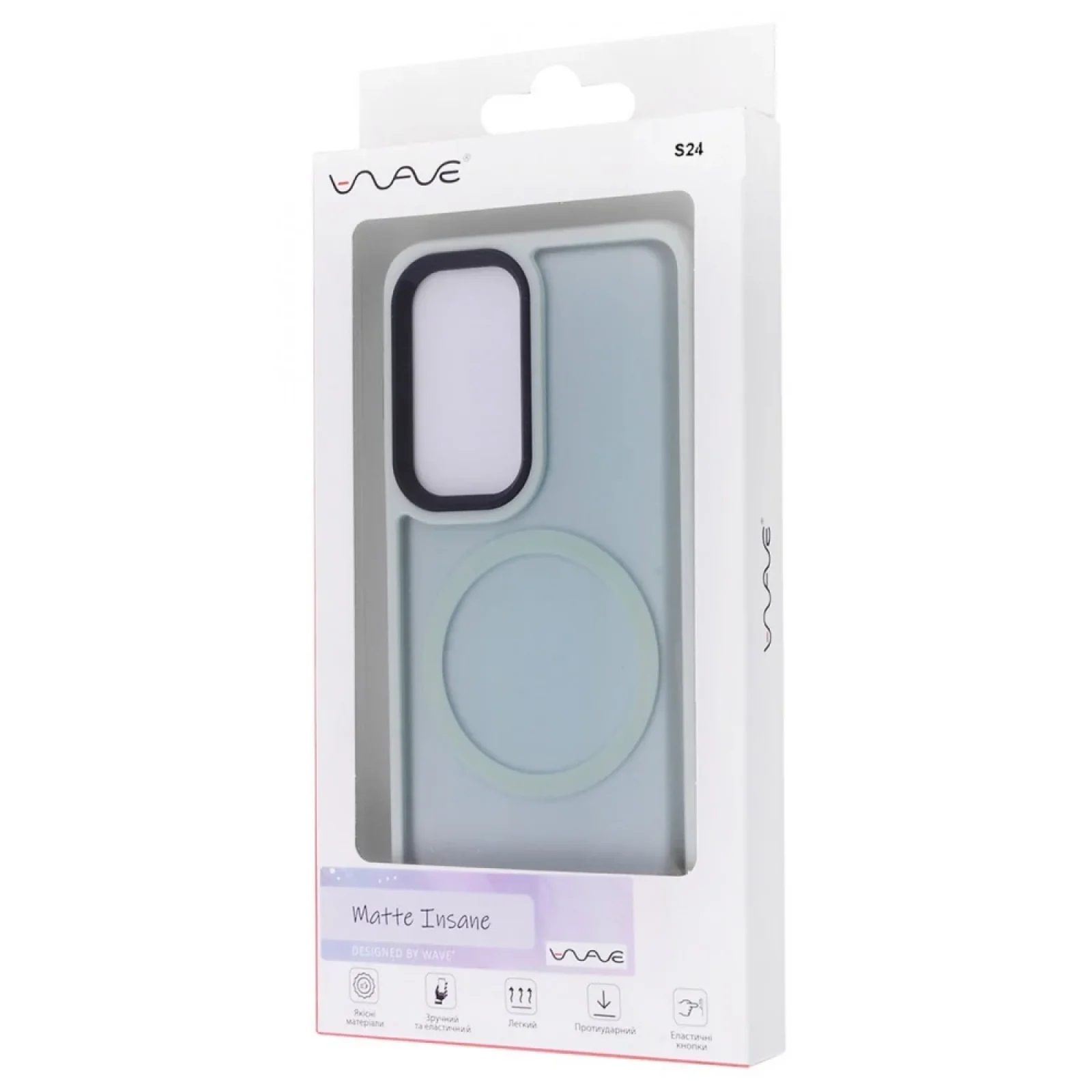 Чохол WAVE Matte Insane Case with MagSafe Samsung Galaxy S24 Black
