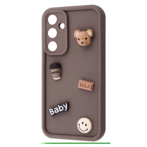 Колір: Коричневий - Чохол Pretty Things Case Samsung Galaxy A55 Brown/Bear