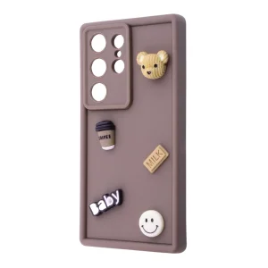 Чехол Pretty Things Case Samsung Galaxy S24 Ultra Brown/Bear