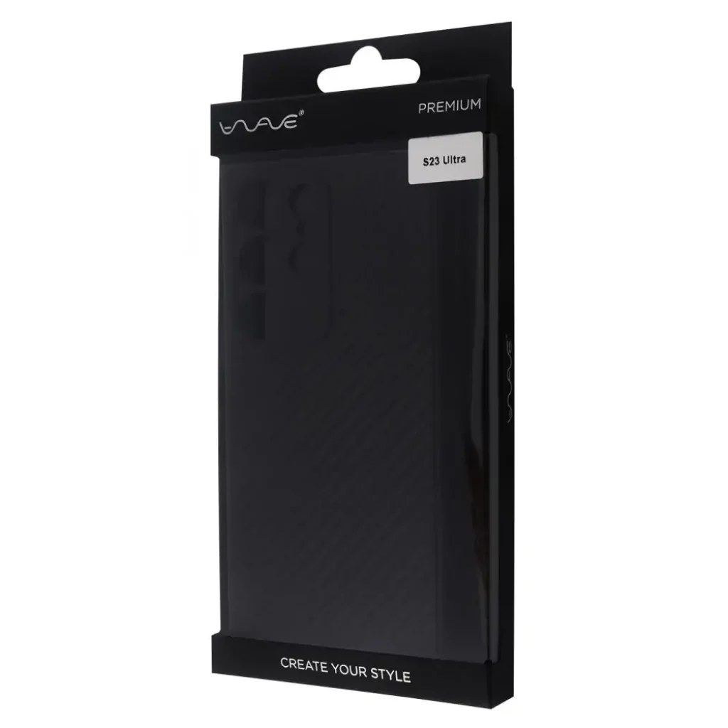Чохол WAVE Premium Carbon Slim with Magnetic Ring Samsung Galaxy S23 Ultra Black