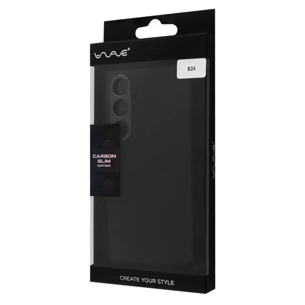 Чохол WAVE Premium Carbon Slim with Magnetic Ring Samsung Galaxy S24 Black