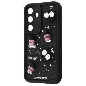 Цвет: Черный - Чехол Pretty Things Case Samsung Galaxy S24 FE Black/Coffee