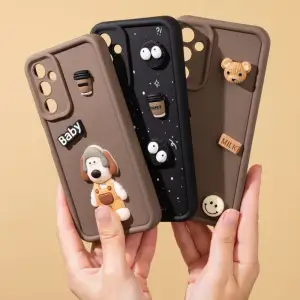 Чехол Pretty Things Case Samsung Galaxy S24 FE Brown/Bear