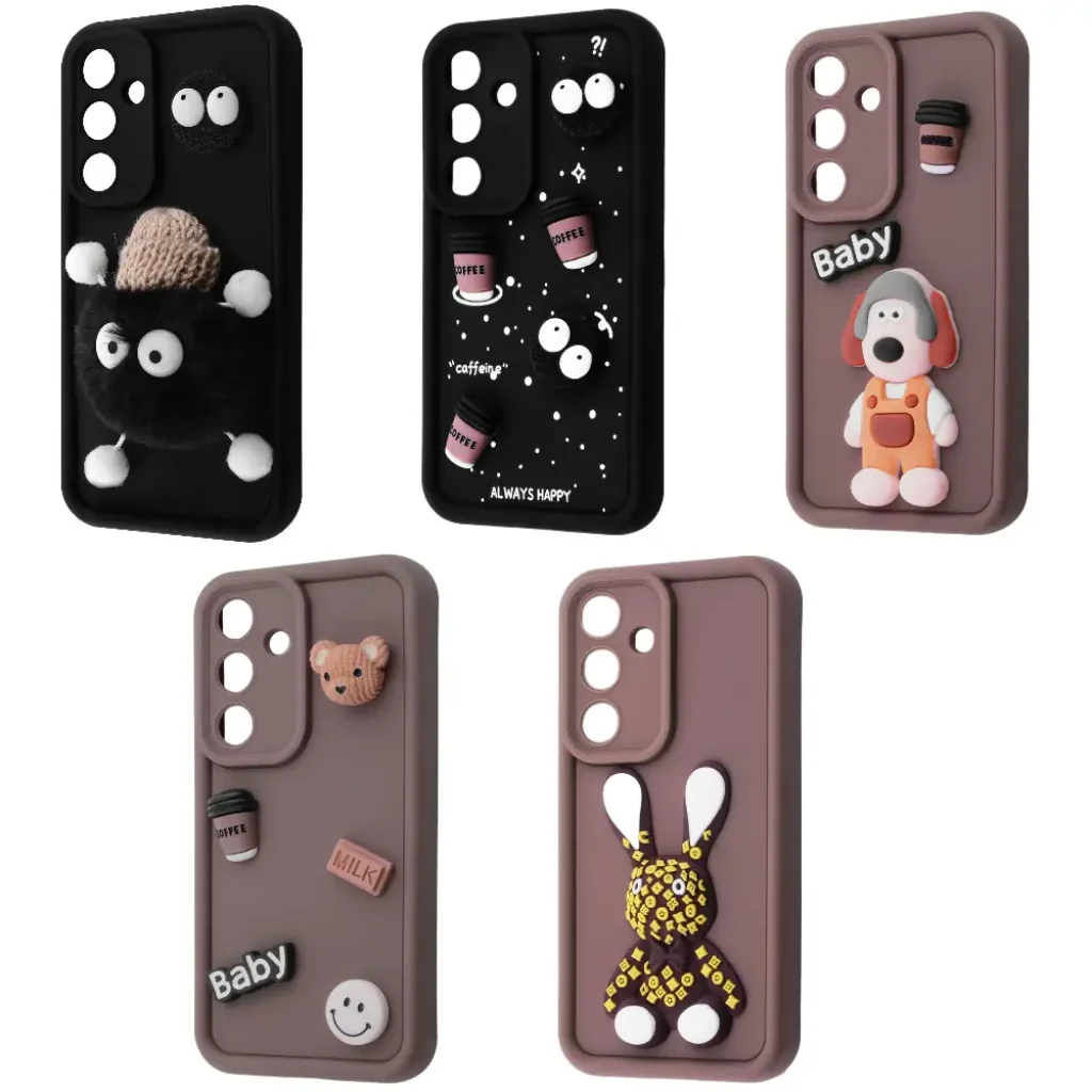 Чехол Pretty Things Case Samsung Galaxy A36, Samsung Galaxy A56 Brown/Fluffy White