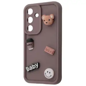 Цвет: Коричневый - Чехол Pretty Things Case Samsung Galaxy A36, Samsung Galaxy A56 Brown/Bear