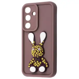 Колір: Коричневий - Чохол Pretty Things Case Samsung Galaxy A36, Samsung Galaxy A56 Brown/Rabbit