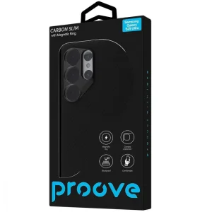Чохол Proove Carbon Slim with Magnetic Ring Samsung Galaxy S25 Ultra Black (612290001)