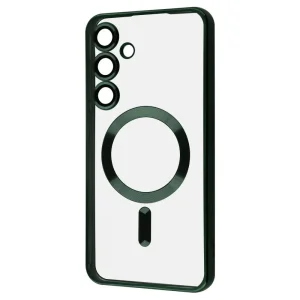 Цвет: Зеленый - Чехол WAVE Metal Color Case with Magnetic Ring Samsung Galaxy S25 Plus Dark Green