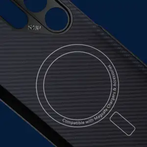 Чохол WAVE Premium Carbon Slim with Magnetic Ring Samsung Galaxy S25 Ultra Black