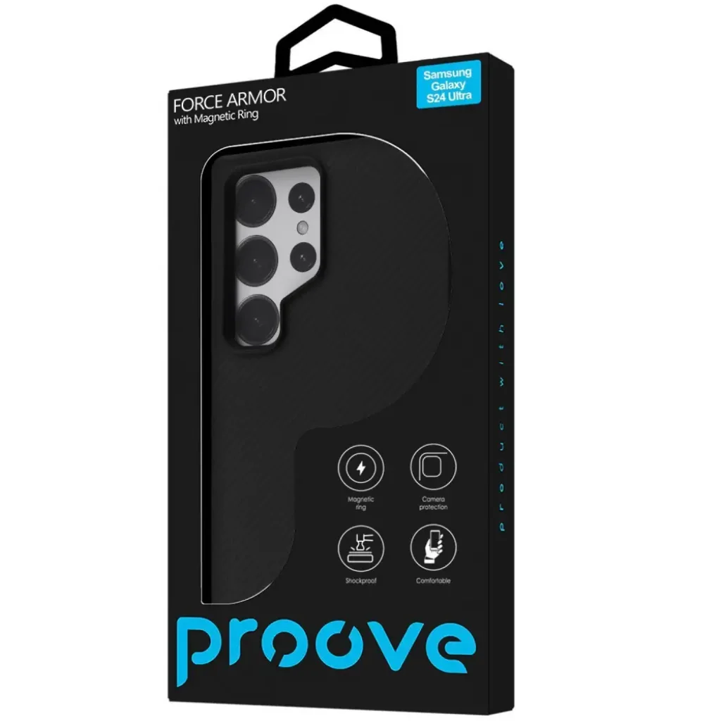 Чохол Proove Force Armor Case with Magnetic Ring Samsung Galaxy S24 Ultra black (620520001)
