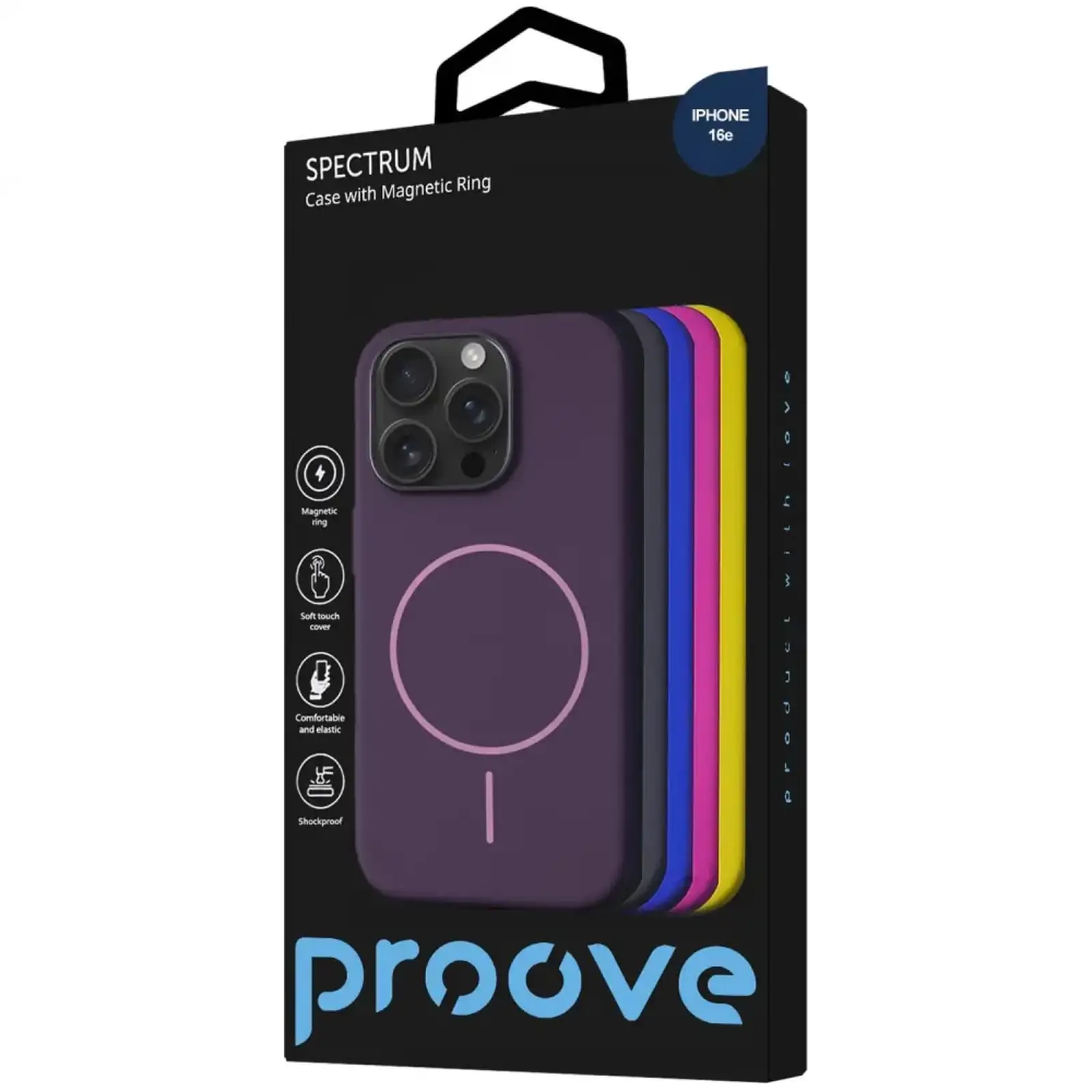 Чехол Proove Spectrum Case with Magnetic Ring iPhone 16e, iPhone 17e Sun Yellow