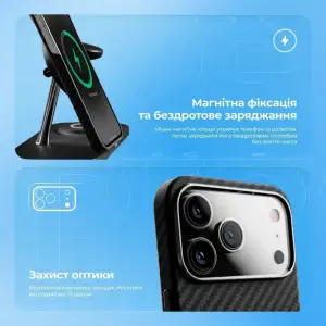 Чохол Proove Carbon Slim with Magnetic Ring iPhone 17 Pro, iPhone 18 Pro Light Blue