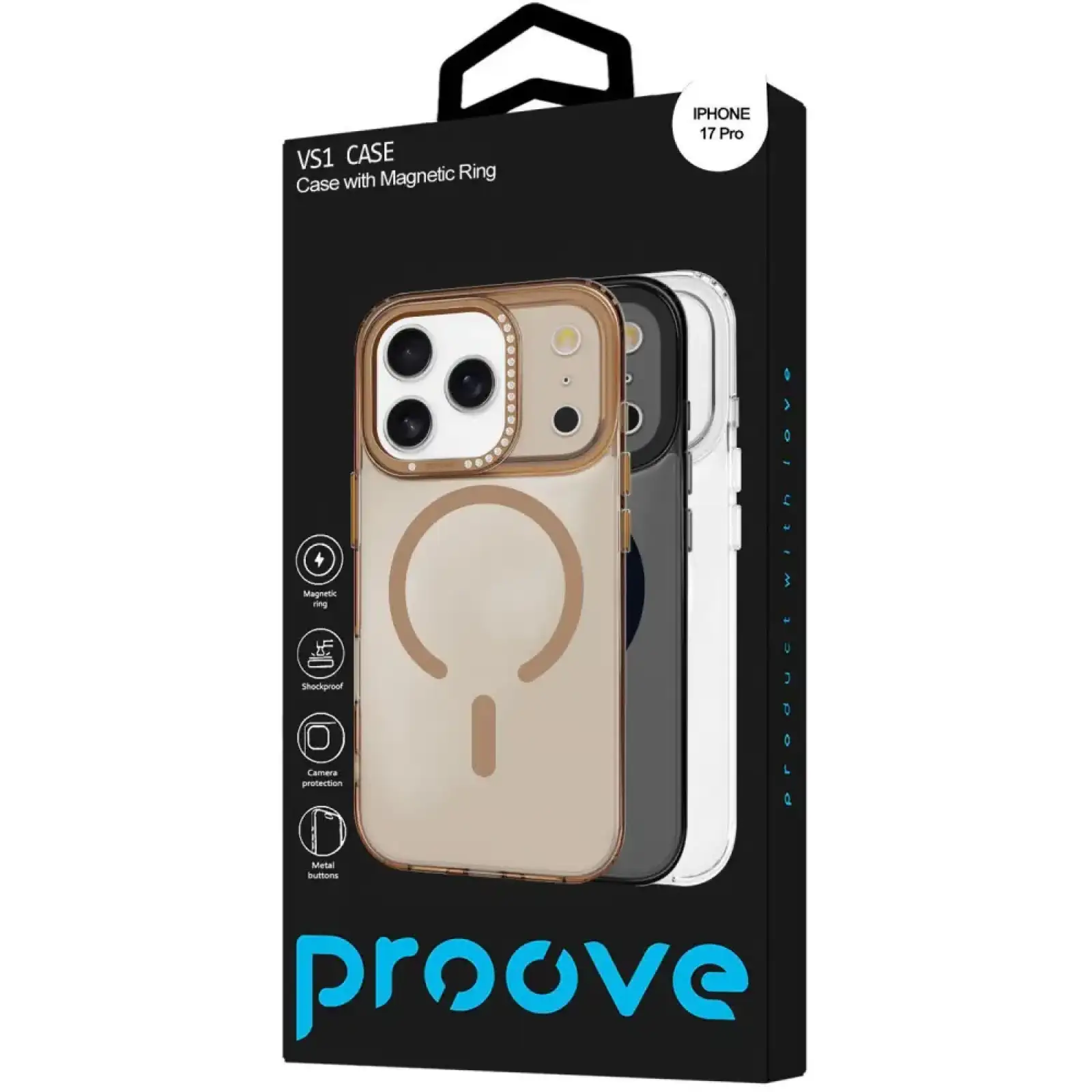 Чохол Proove VS1 Case with Magnetic Ring iPhone 17 Pro, iPhone 18 Pro Black