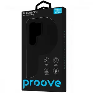 Чехол Proove Silicone Case with Magnetic Ring Samsung Galaxy S24 Ultra Black