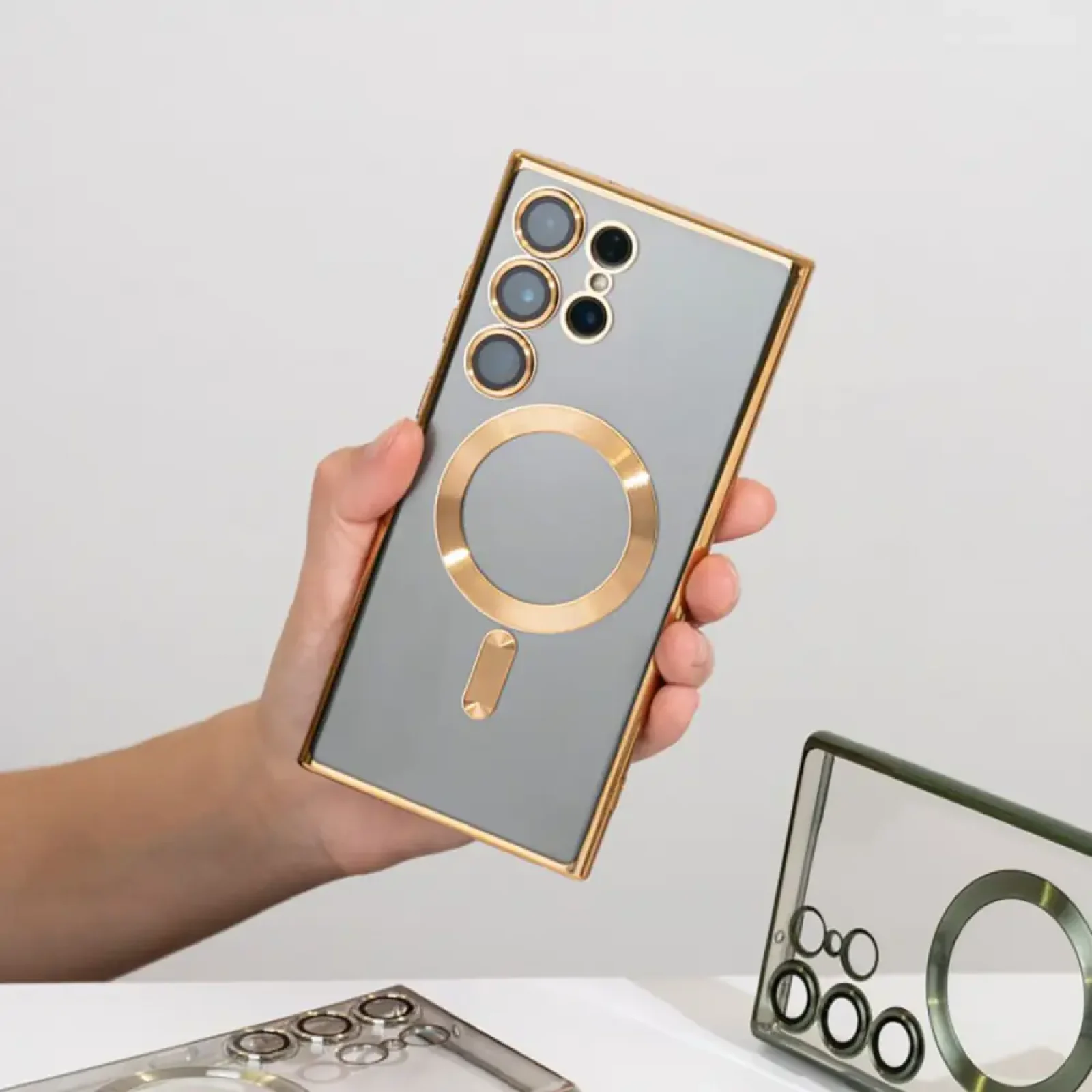 Чехол WAVE Metal Color Case with Magnetic Ring Samsung Galaxy S25 FE Gold