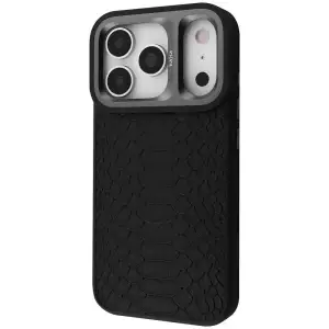 Чехол Kajsa Snake Pattern with Magnetic Ring iPhone 17 Pro, iPhone 18 Pro Black