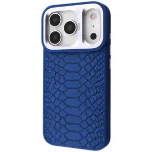 Чехол Kajsa Snake Pattern with Magnetic Ring iPhone 17 Pro, iPhone 18 Pro Blue