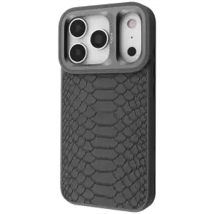 Чехол Kajsa Snake Pattern with Magnetic Ring iPhone 17 Pro, iPhone 18 Pro Gray