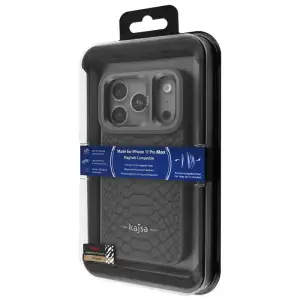 Чехол Kajsa Snake Pattern with Magnetic Ring iPhone 17 Pro Max, iPhone 18 Pro Max Orange