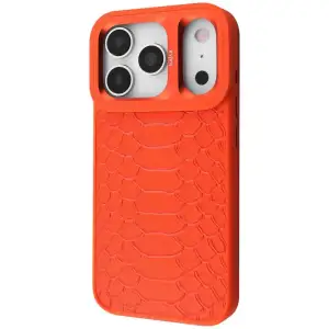 Чехол Kajsa Snake Pattern with Magnetic Ring iPhone 17 Pro Max, iPhone 18 Pro Max Orange