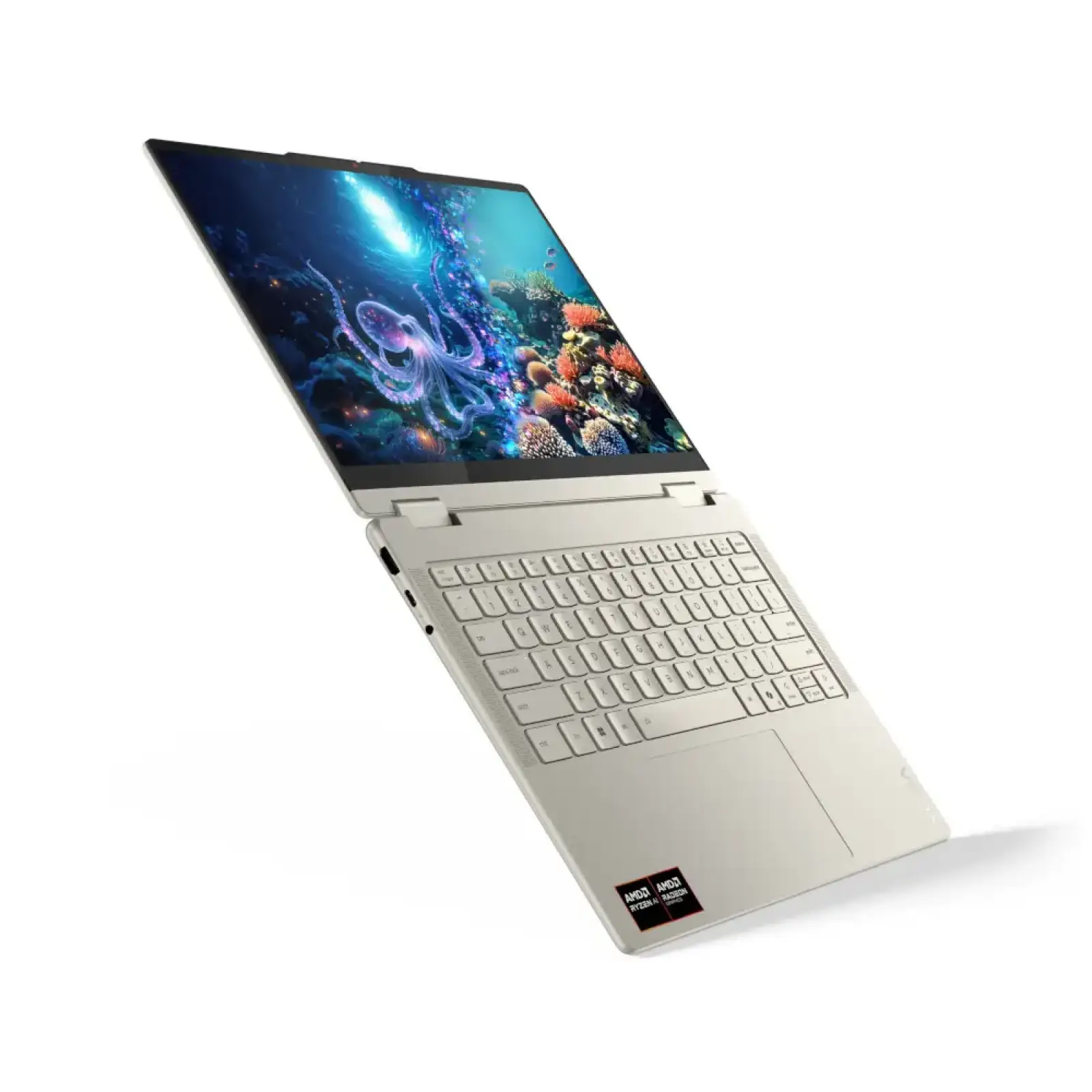Ноутбук Lenovo 14F_OLED/R5 AI 340/16/512/Intel HD /DOS/BL/Seashell Yoga 7 2-in-1 14AKP10 (83JR0069RA) UA