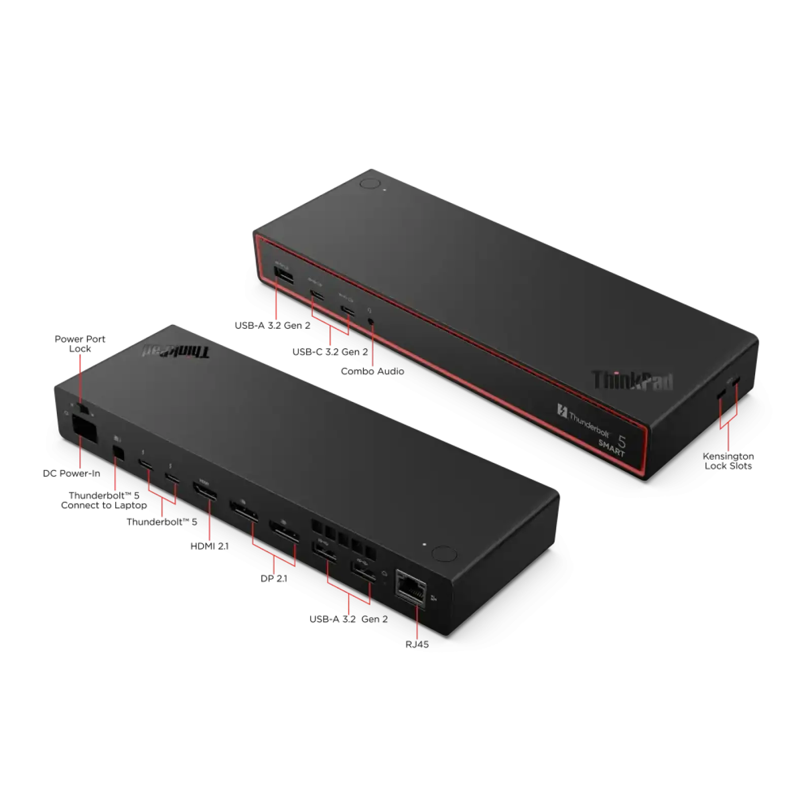 Док-станція Lenovo ThinkPad Thunderbolt 5 Smart Dock 7500 (40BA0265EU) UA