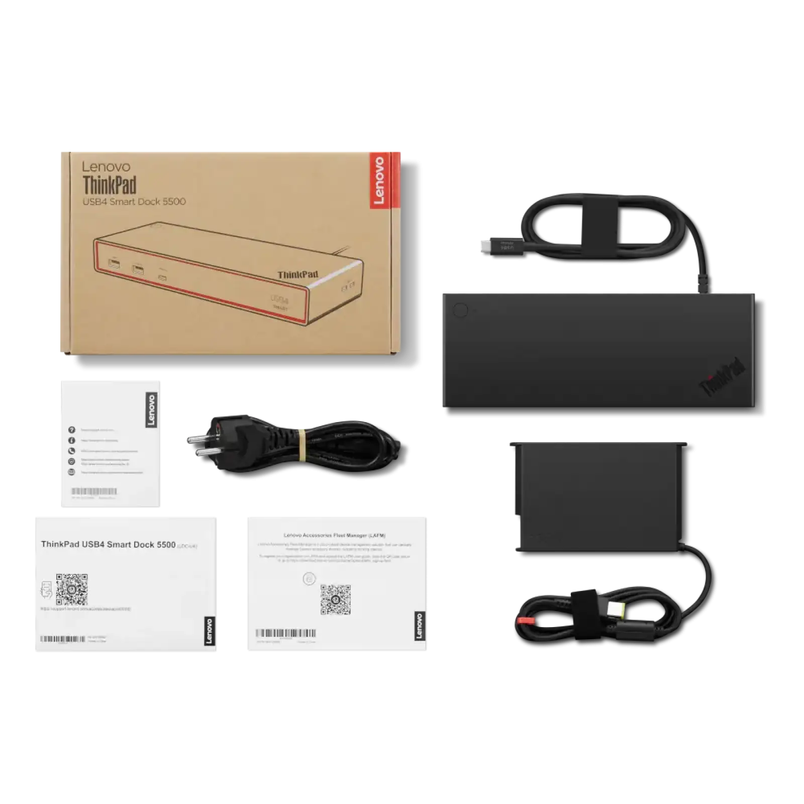 Док-станція LENOVO ThinkPad USB4 Smart Dock 5500 (with 13 5W Adapter) (40BC0135EU) UA
