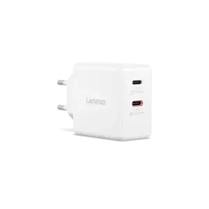 Адаптер живлення Lenovo Dual USB-C 65W GaN Charger White G0A6065WEU UA