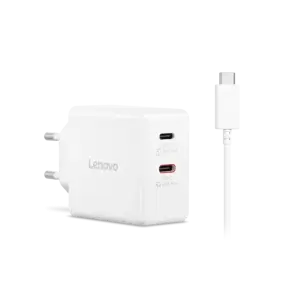 Адаптер живлення Lenovo Dual USB-C 65W GaN Charger White G0A6065WEU UA