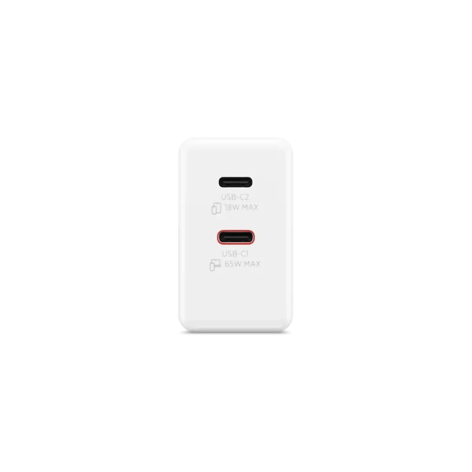 Адаптер живлення Lenovo Dual USB-C 65W GaN Charger White G0A6065WEU UA