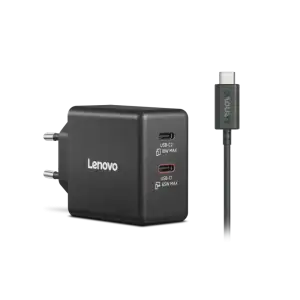 Адаптер живлення Lenovo Dual USB-C 65W GaN Charger 40AW065BEU UA