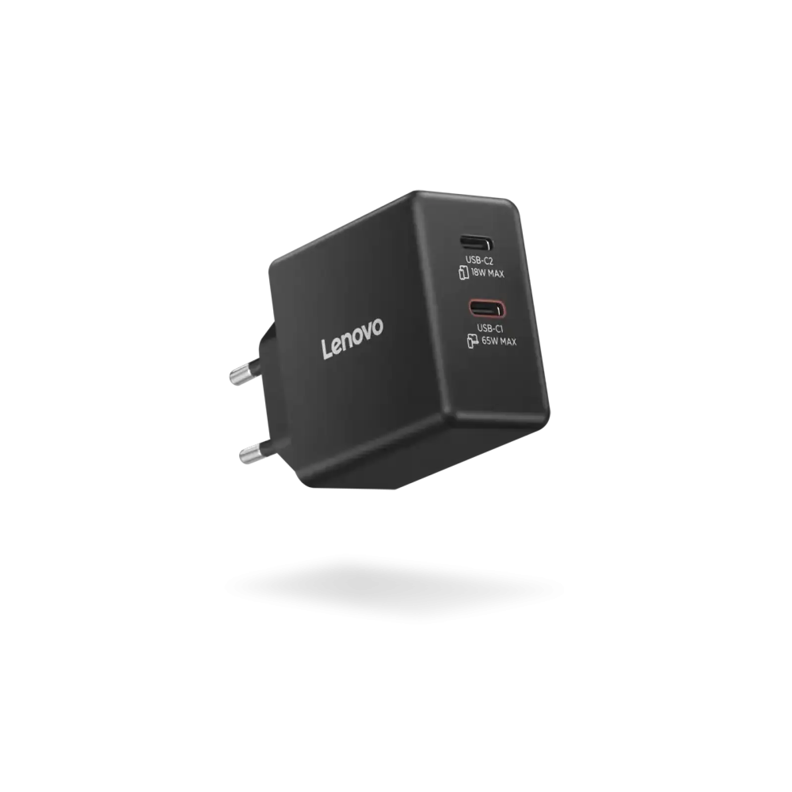 Адаптер живлення Lenovo Dual USB-C 65W GaN Charger 40AW065BEU UA