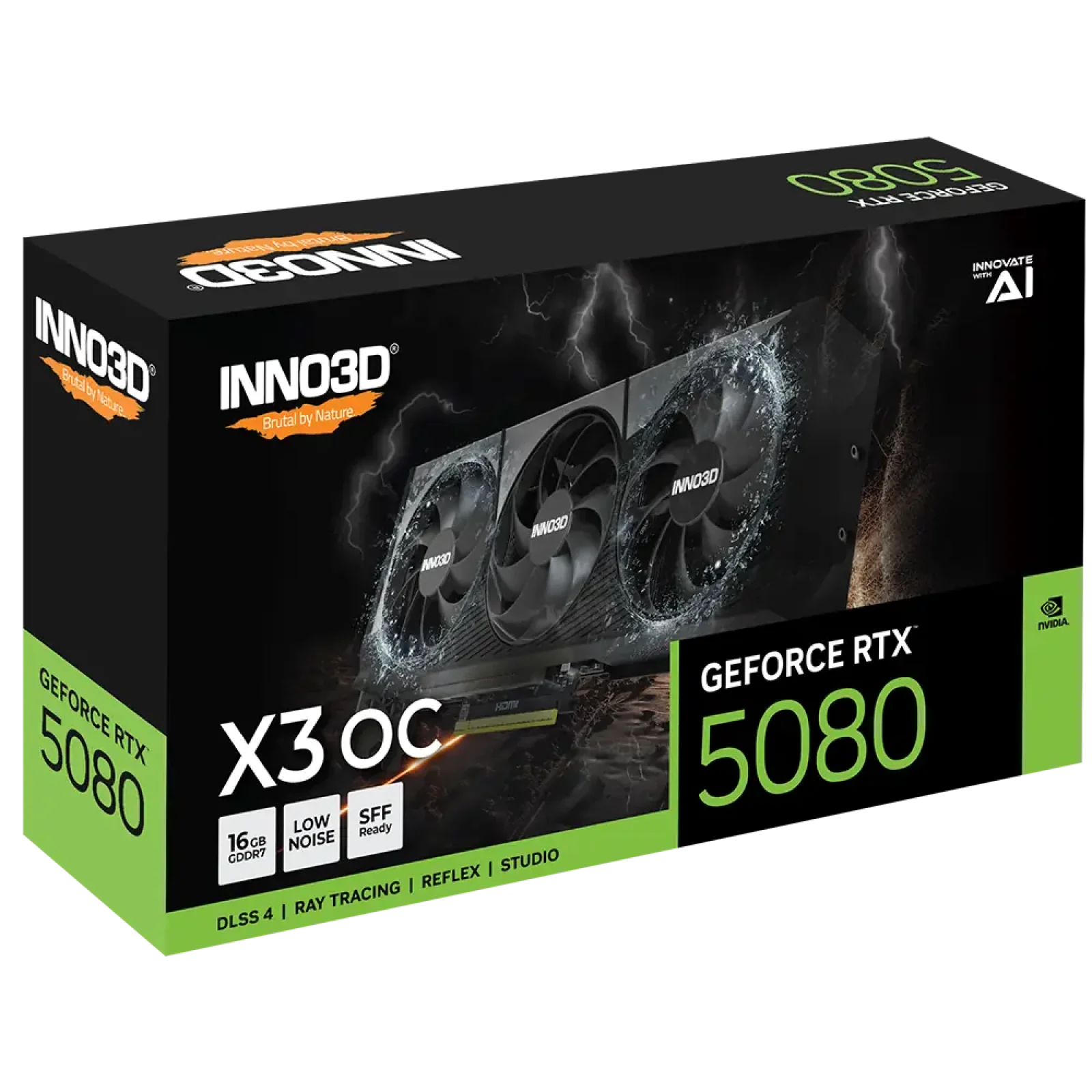 Відеокарта Inno3D NVIDIA GEFORCE RTX 5080 X3 OC Inno3D RTX 5080 X3 OC (N50803-16D7X-17603930) UA