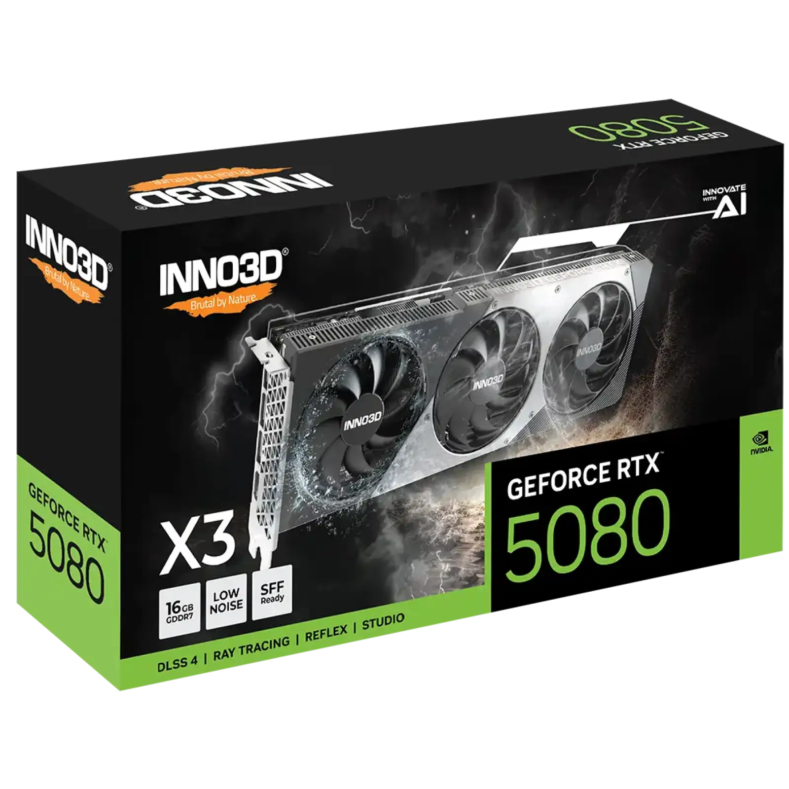 Відеокарта Inno3D NVIDIA GEFORCE RTX 5080 X3 Inno3D RTX 5080 X3 (N50803-16D7-176068N) UA