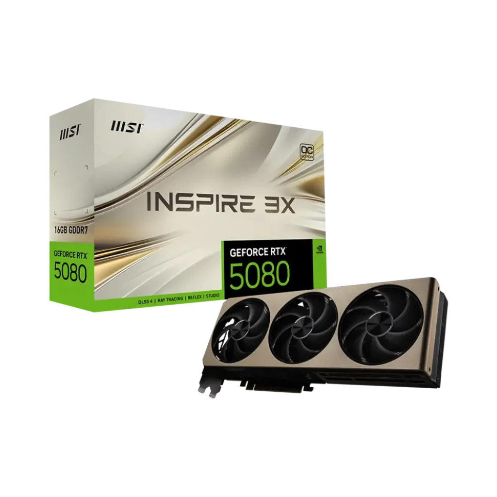 Відеокарта MSI NVIDIA GeForce RTX 5080 16G INSPIRE 3X OC UA