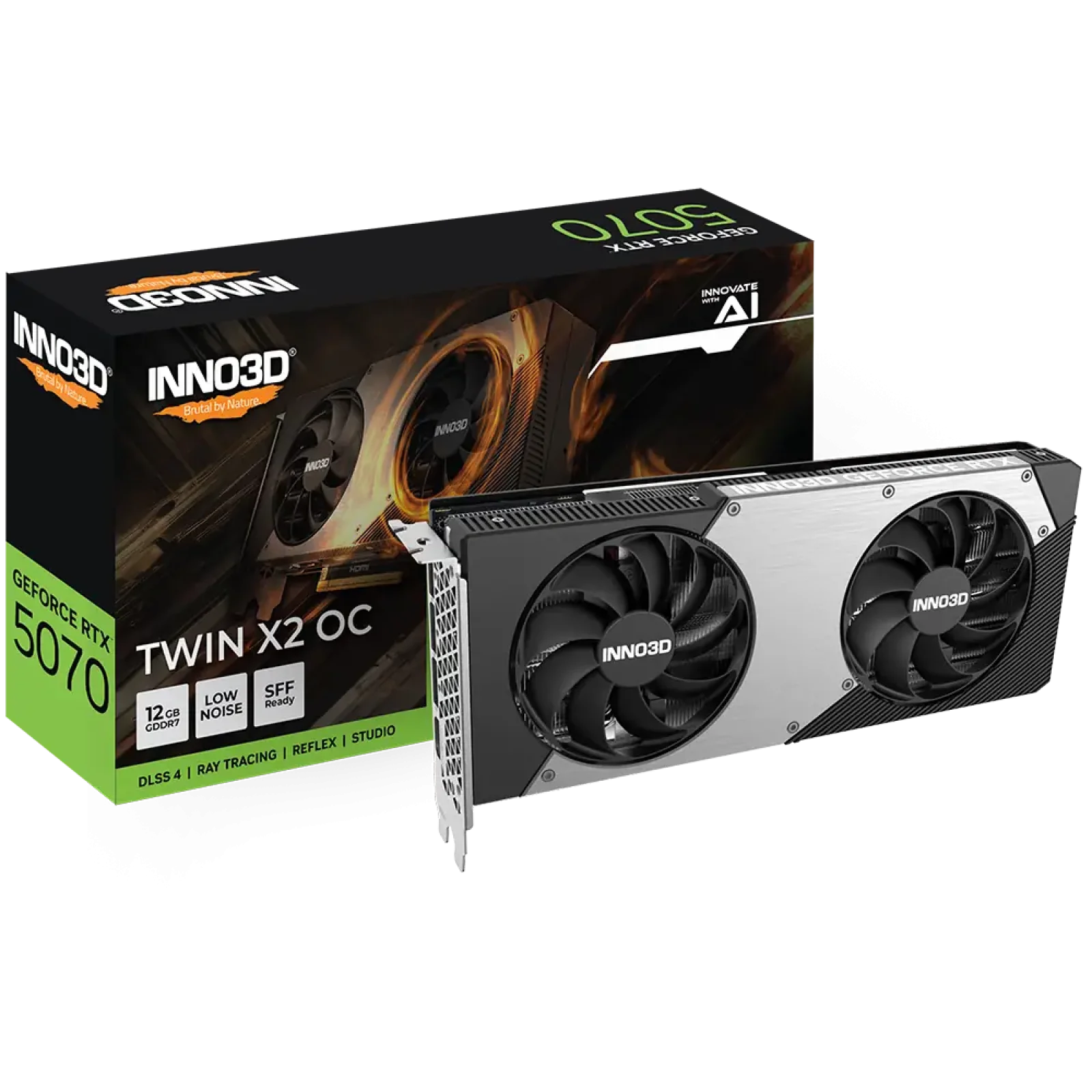 Відеокарта Inno3D NVIDIAINNO3D GEFORCE RTX 5070 12 2GB OC INNO3D RTX 5070 12GB OC (N50702-12D7X-195064N) UA