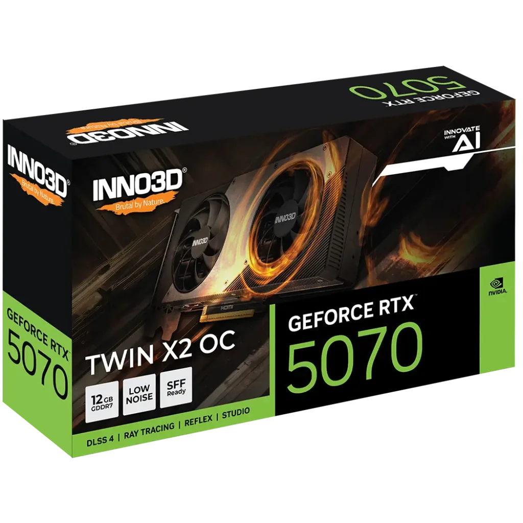 Відеокарта Inno3D NVIDIAINNO3D GEFORCE RTX 5070 12 2GB OC INNO3D RTX 5070 12GB OC (N50702-12D7X-195064N) UA