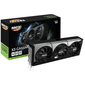 Відеокарта Inno3D NVIDIA (2700 MHz/ 30Gbps)/16GB G DDR7/256-bit/DP+DP+DP+HDMI INNO3D RTX 5080 X3 GAMING OC (G50803-16D7X-17603930) UA
